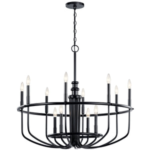 Kichler - 52305BK - 12 Light Chandelier - Capitol Hill - Black