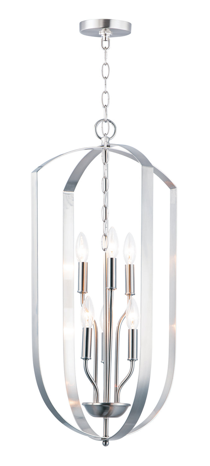 Maxim - 10039SN - Six Light Chandelier - Provident - Satin Nickel