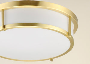 Maxim - 10270WTSBR - Three Light Flush Mount - Rogue E26 - Satin Brass