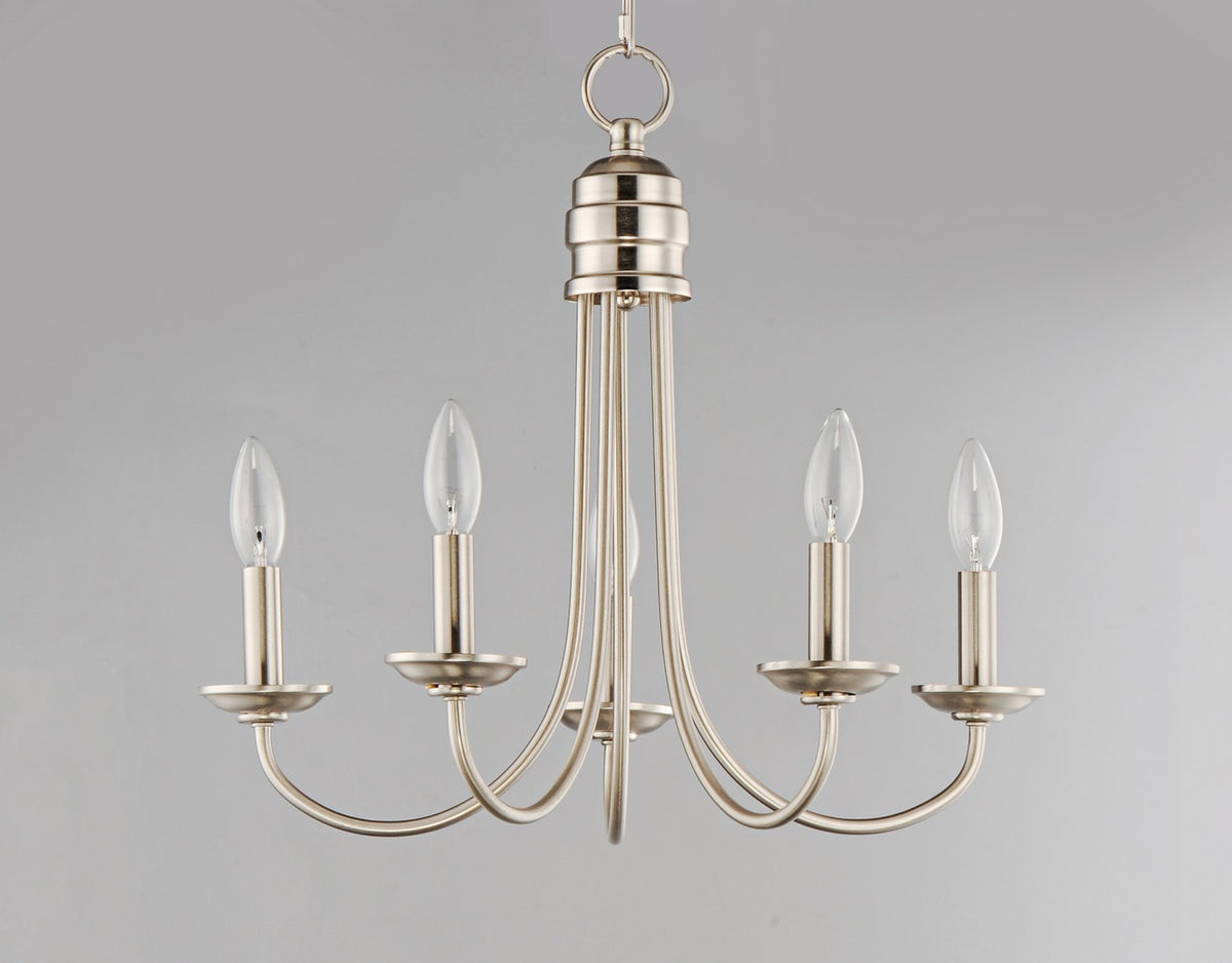 Maxim - 10345SN - Five Light Chandelier - Logan - Satin Nickel
