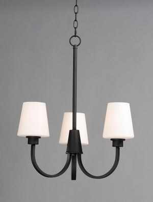 Maxim - 11823SWBK - Three Light Chandelier - Shelter - Black