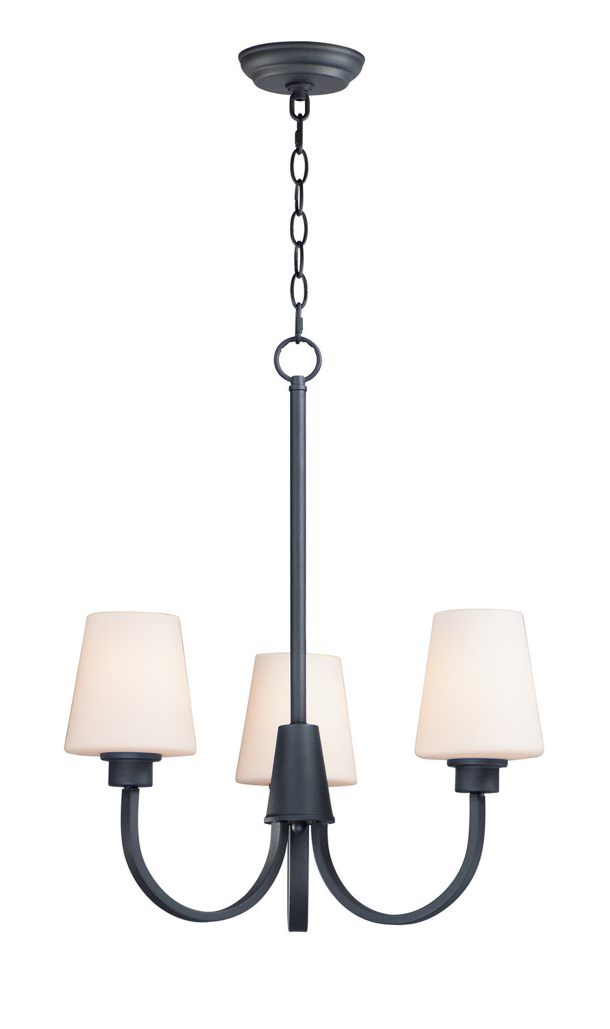 Maxim - 11823SWBK - Three Light Chandelier - Shelter - Black