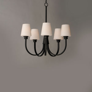 Maxim - 11825SWBK - Five Light Chandelier - Shelter - Black