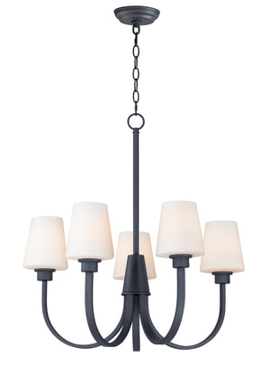 Maxim - 11825SWBK - Five Light Chandelier - Shelter - Black