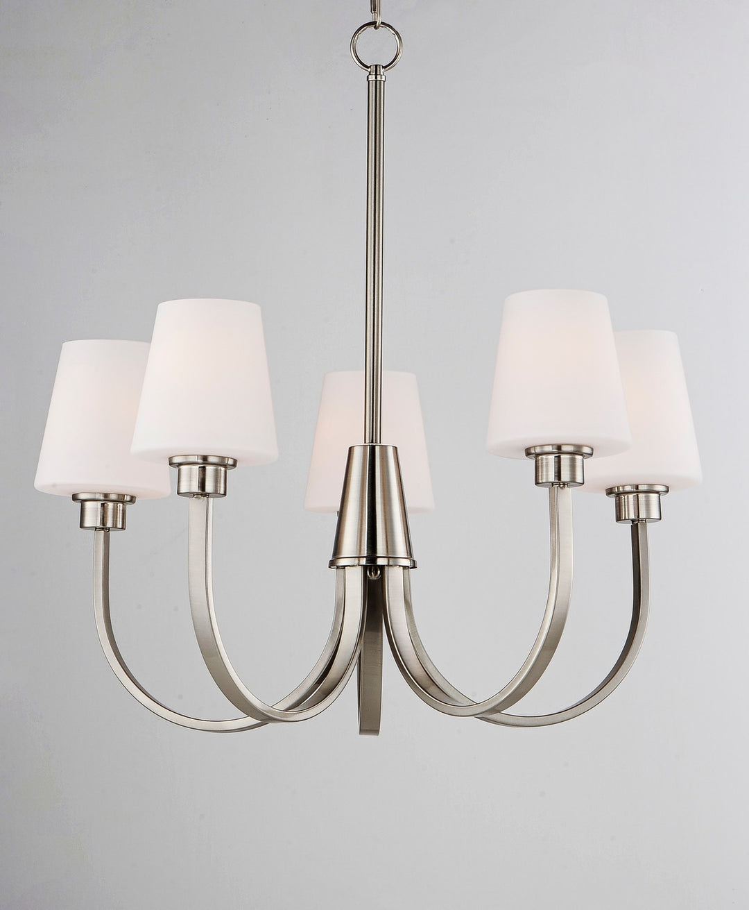 Maxim - 11825SWSN - Five Light Chandelier - Shelter - Satin Nickel