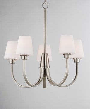 Maxim - 11825SWSN - Five Light Chandelier - Shelter - Satin Nickel