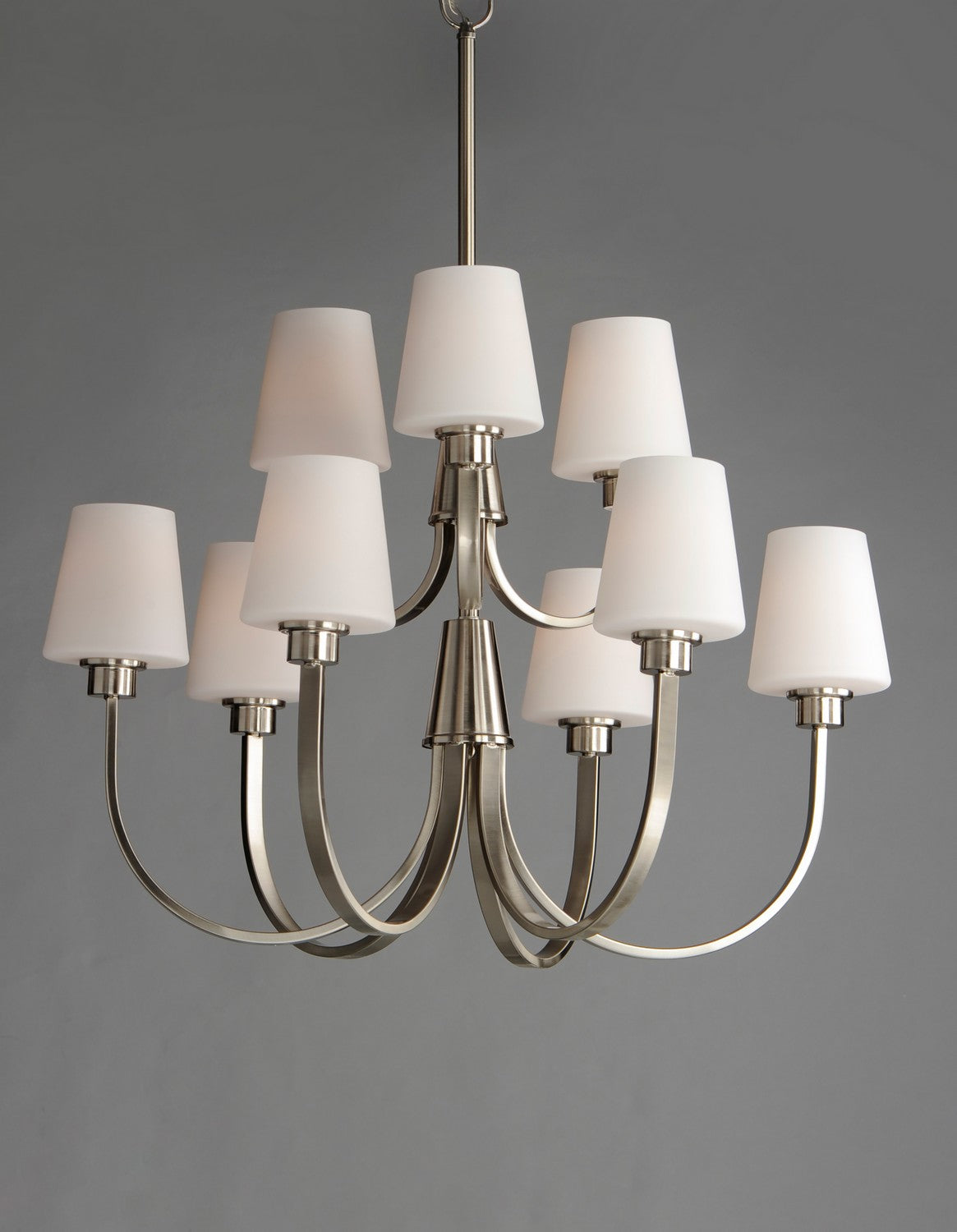 Maxim - 11826SWSN - Nine Light Chandelier - Shelter - Satin Nickel