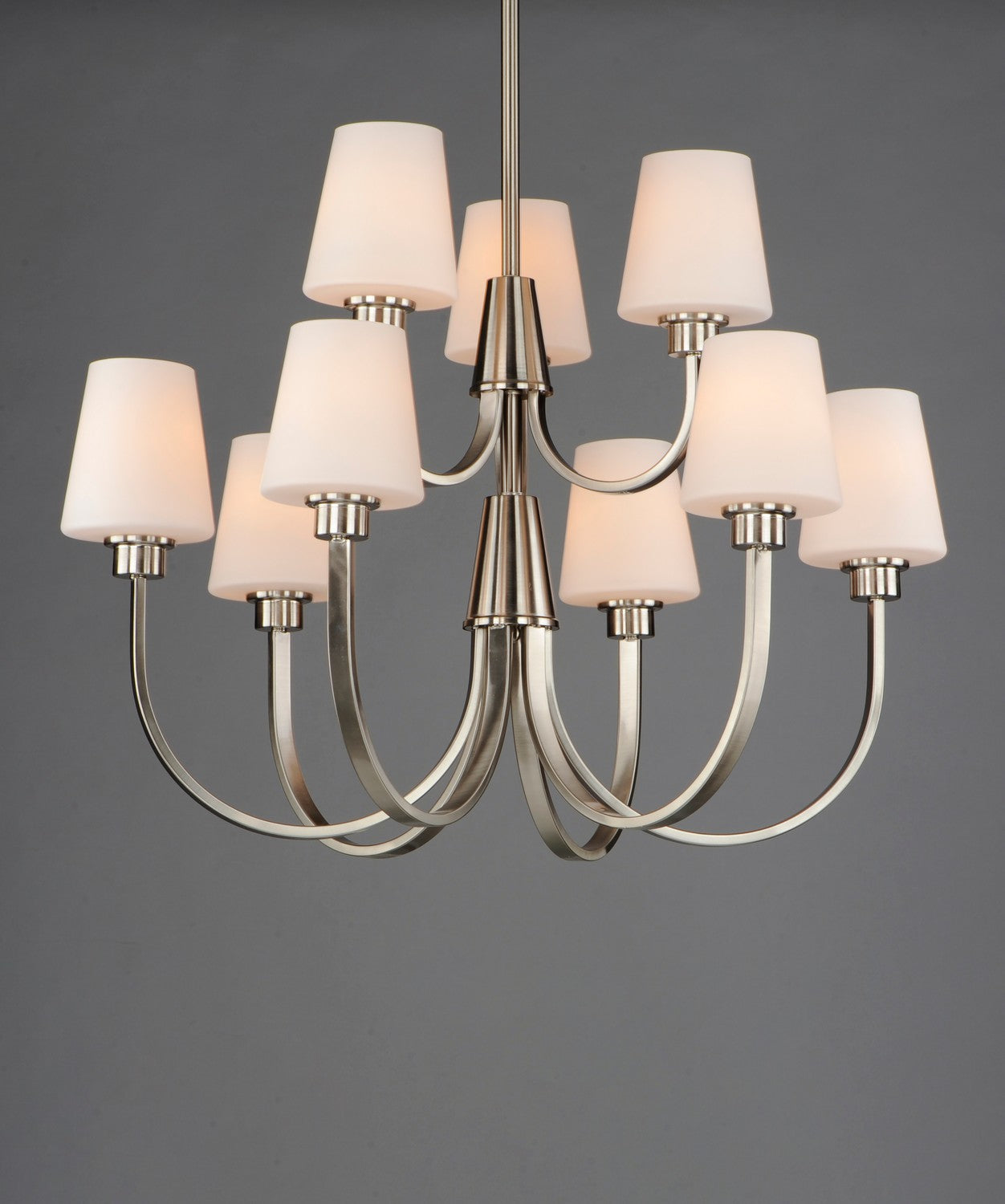 Maxim - 11826SWSN - Nine Light Chandelier - Shelter - Satin Nickel