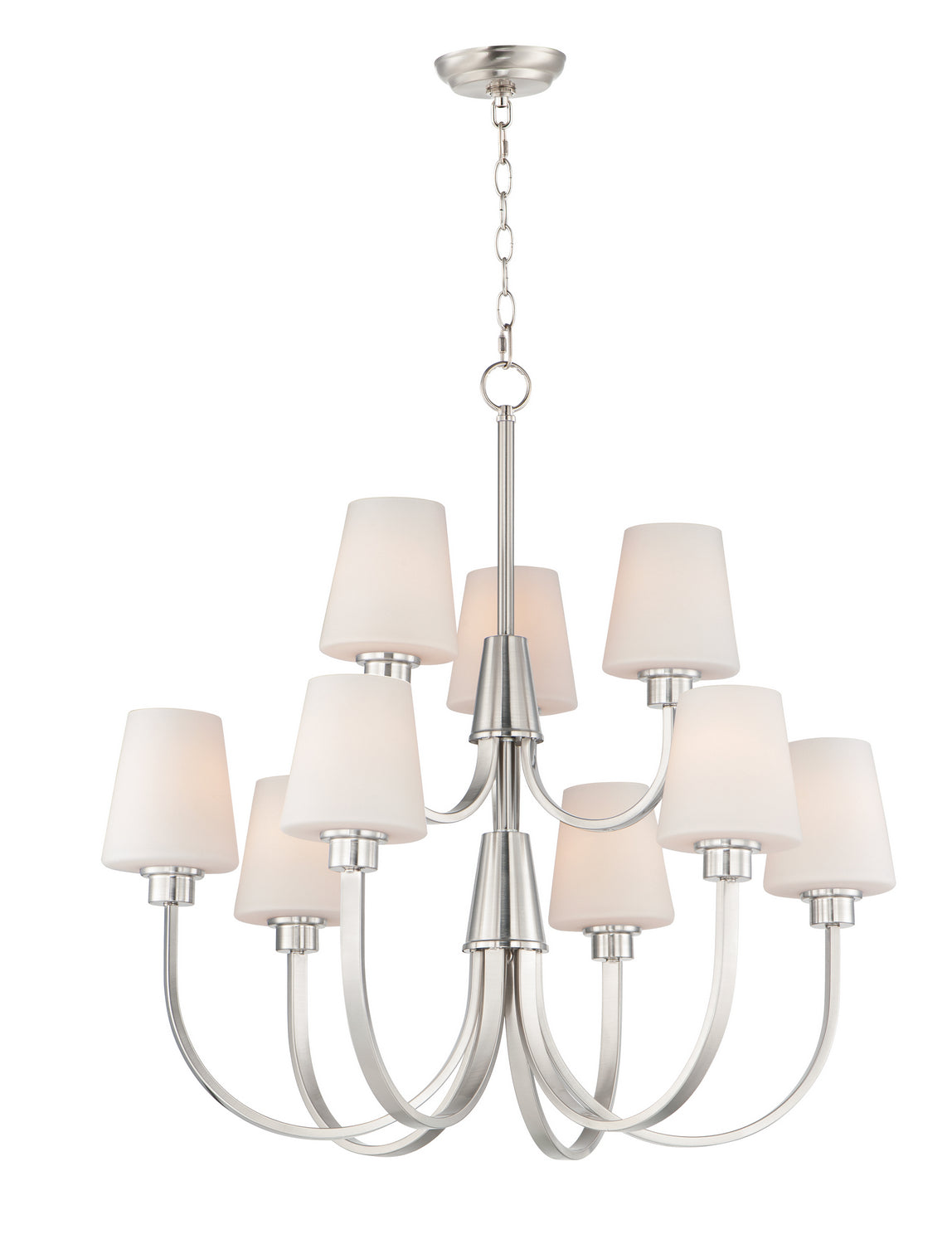 Maxim - 11826SWSN - Nine Light Chandelier - Shelter - Satin Nickel