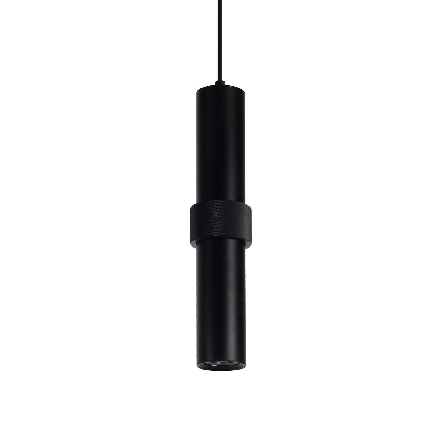 Avenue Lighting - HF1081-BLK - One Light Pendant - Cicada - Black With Knurled Black Accent