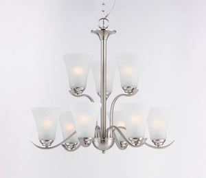 Maxim - 12076FTSN - Nine Light Chandelier - Vital - Satin Nickel