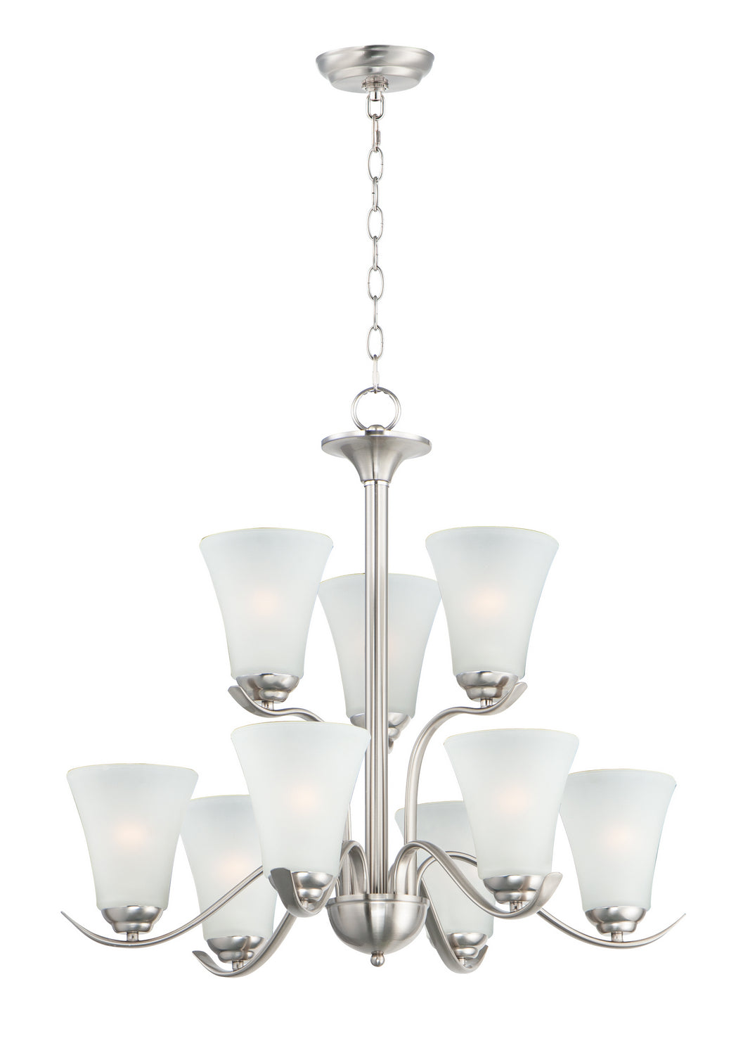 Maxim - 12076FTSN - Nine Light Chandelier - Vital - Satin Nickel