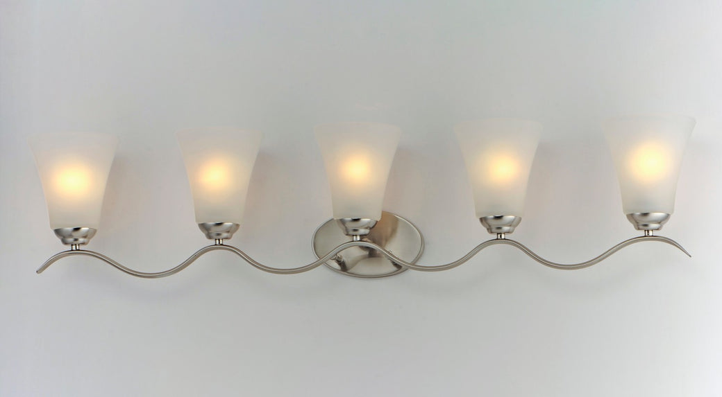 Maxim - 12085FTSN - Five Light Bath Vanity - Vital - Satin Nickel