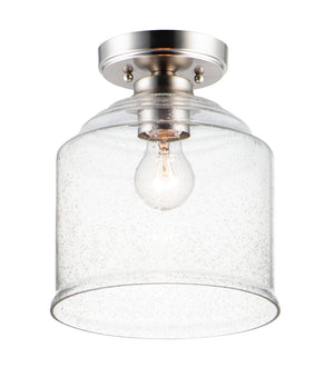 Maxim - 12270CDSN - One Light Semi-Flush Mount - Acadia - Satin Nickel