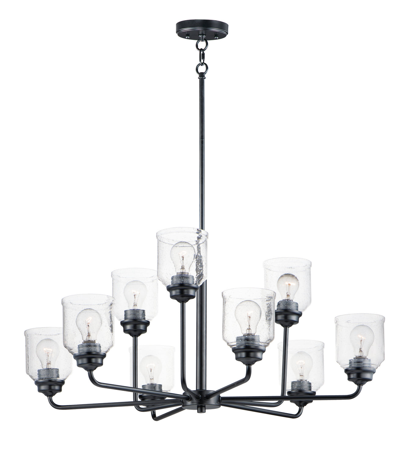 Maxim - 12277CDBK - Nine Light Chandelier - Acadia - Black