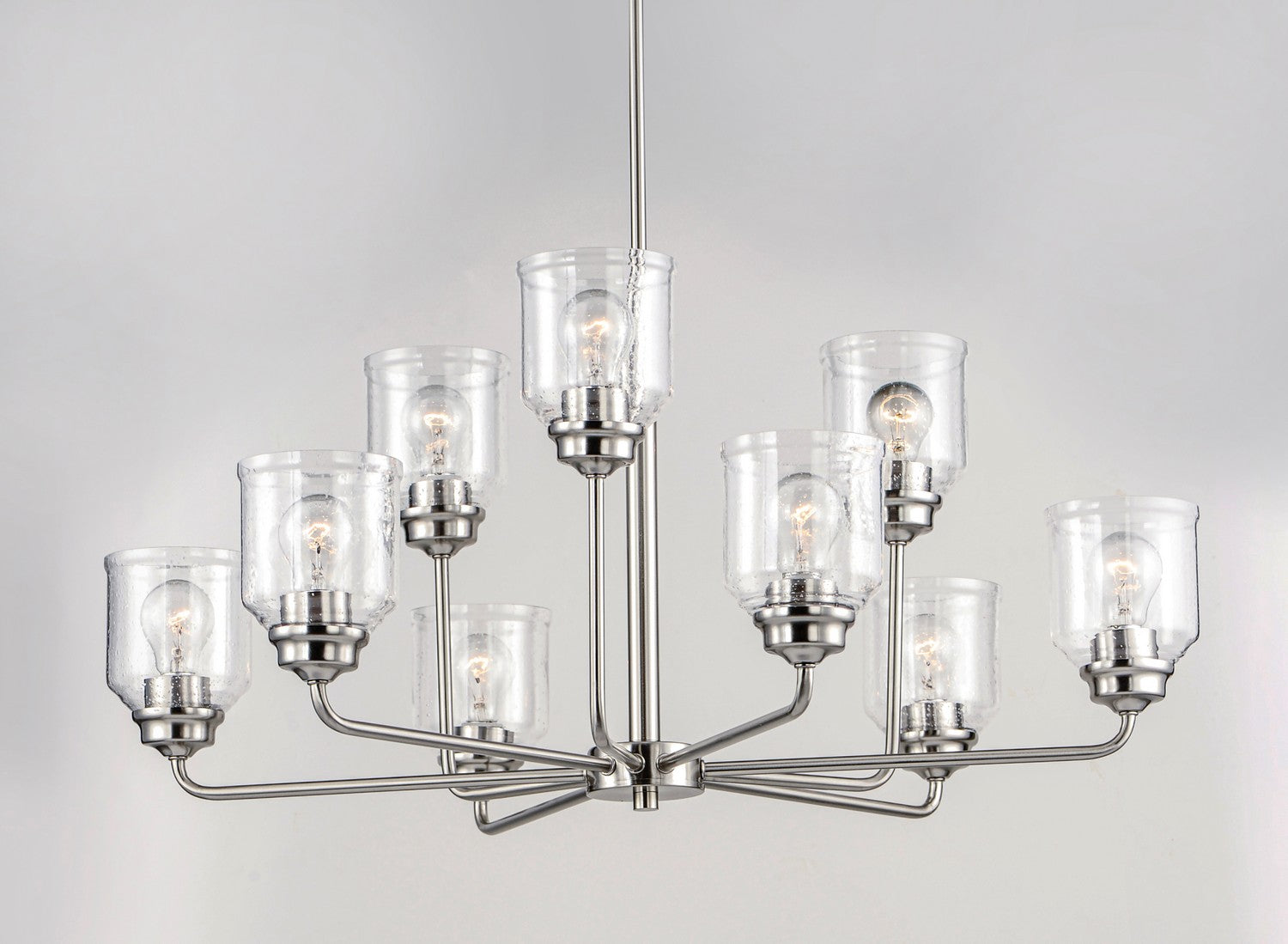 Maxim - 12277CDSN - Nine Light Chandelier - Acadia - Satin Nickel