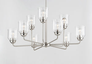 Maxim - 12277CDSN - Nine Light Chandelier - Acadia - Satin Nickel