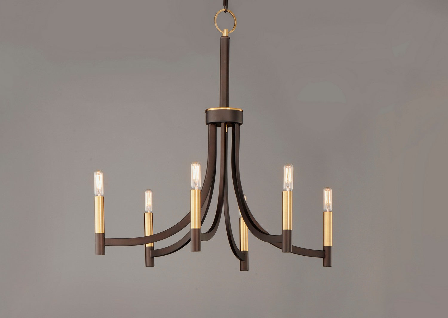 Maxim - 21526BZAB - Six Light Chandelier - Lyndon - Bronze / Antique Brass