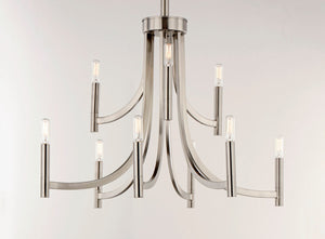 Maxim - 21529SN - Nine Light Chandelier - Lyndon - Satin Nickel