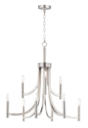 Maxim - 21529SN - Nine Light Chandelier - Lyndon - Satin Nickel