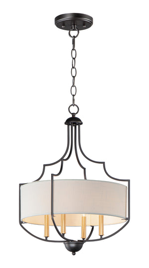 Maxim - 25284WLBZAB - Four Light Chandelier - Savant - Bronze / Antique Brass