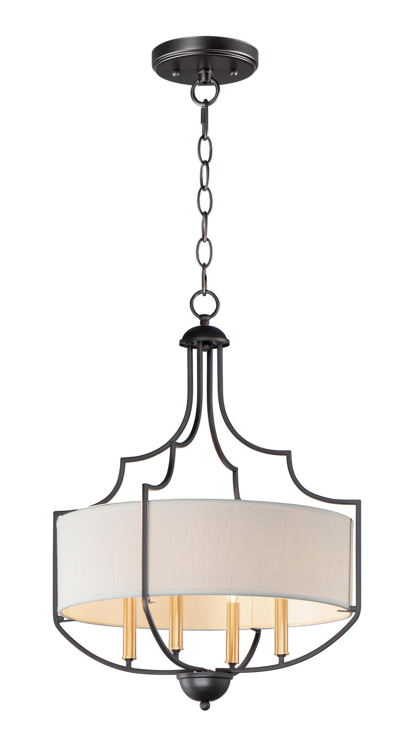 Maxim - 25284WLBZAB - Four Light Chandelier - Savant - Bronze / Antique Brass
