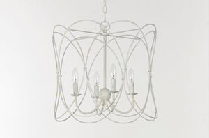 Maxim - 27594WWT - Four Light Chandelier - Trellis - Weathered White