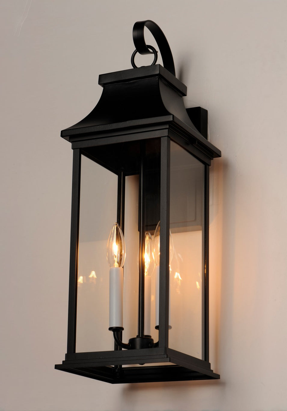 Maxim - 30024CLBK - Three Light Outdoor Wall Lantern - Vicksburg - Black