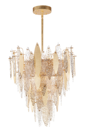 Maxim - 32325CLCMPGL - 12 Light Chandelier - Majestic - Gold Leaf