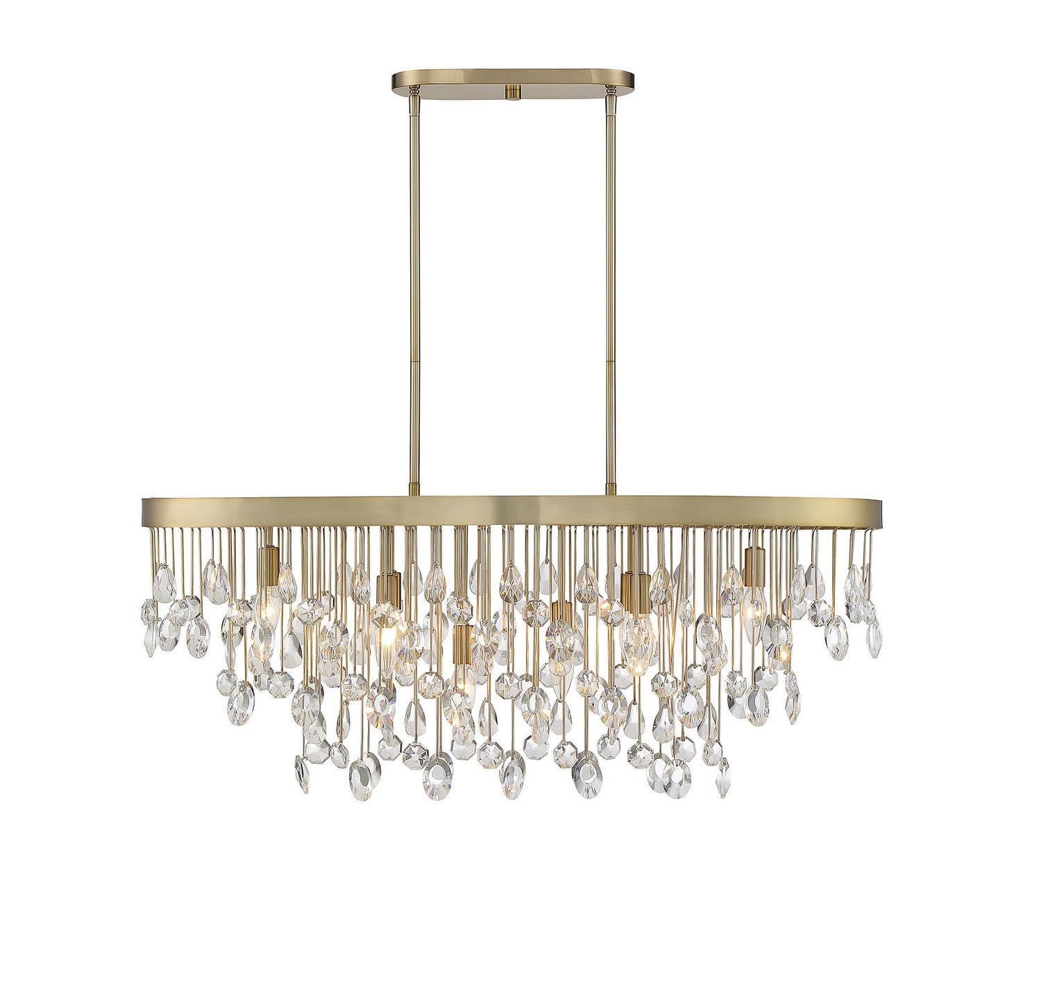 Savoy House - 1-1847-8-127 - Eight Light Linear Chandelier - Livorno - Noble Brass