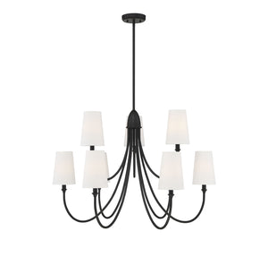 Savoy House - 1-2541-9-89 - Nine Light Chandelier - Cameron - Matte Black