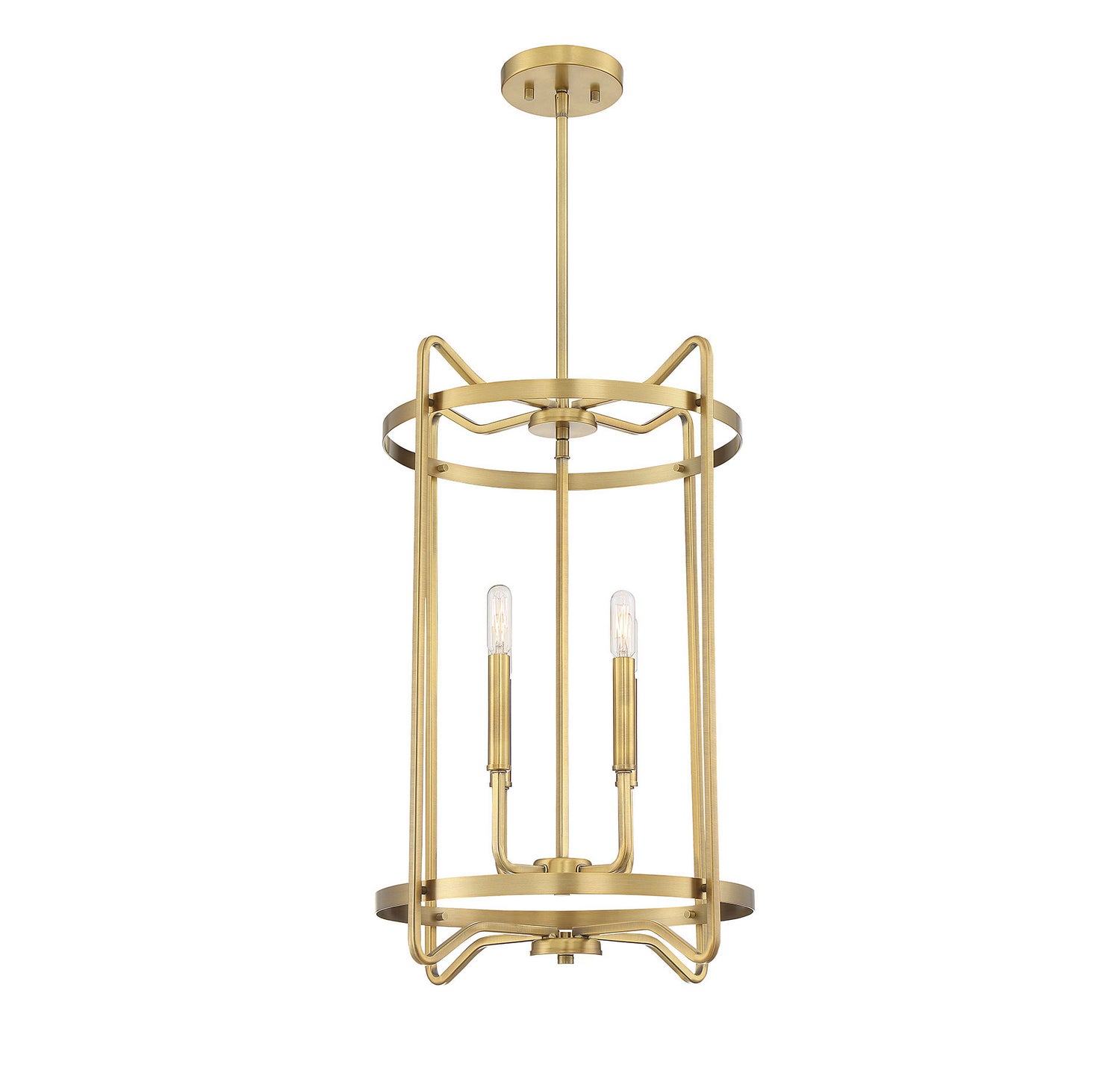 Savoy House - 3-4901-4-322 - Four Light Foyer Pendant - Kent - Warm Brass