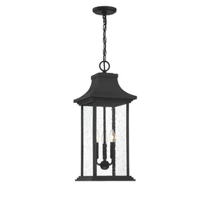 Savoy House - 5-453-BK - Three Light Outdoor Pendant - Hancock - Matte Black