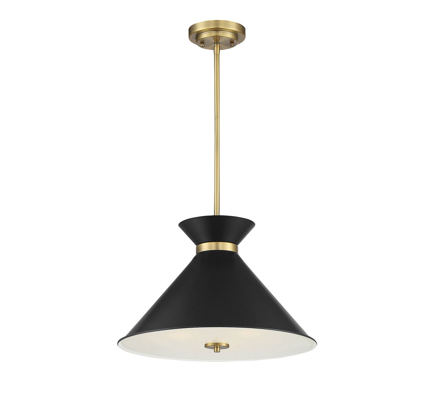 Savoy House - 7-2416-3-143 - Three Light Pendant - Lamar - Black with Warm Brass Accents