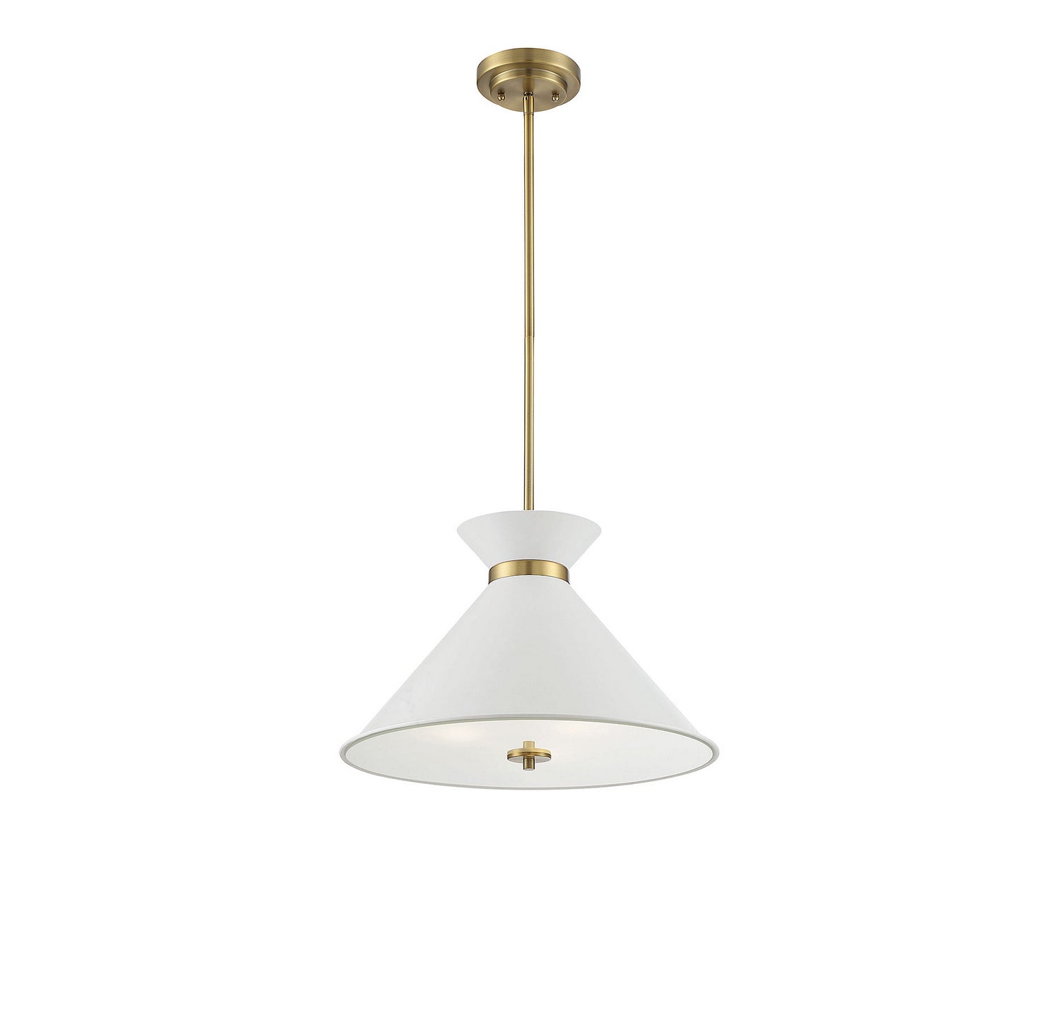 Savoy House - 7-2416-3-160 - Three Light Pendant - Lamar - White with Brass Accents