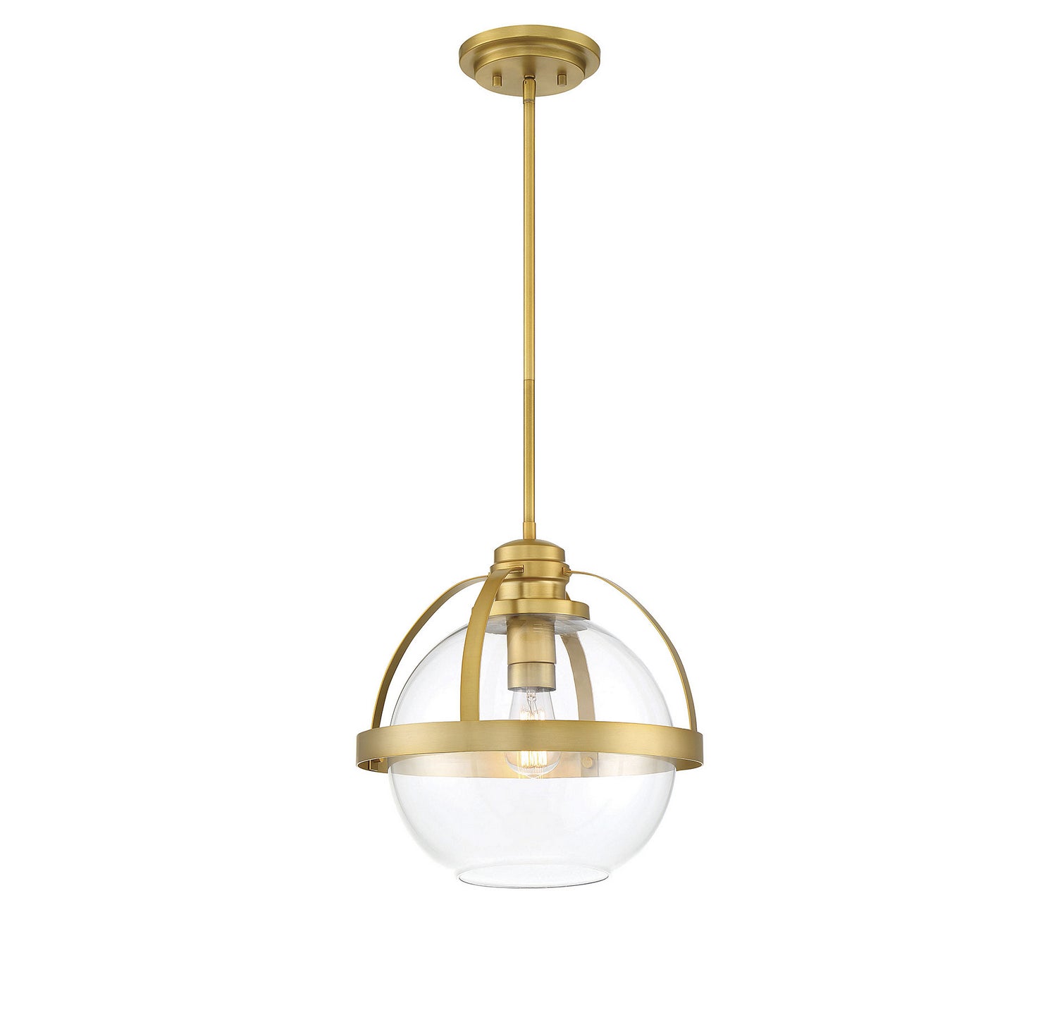 Savoy House - 7-7201-1-322 - One Light Pendant - Pendleton - Warm Brass