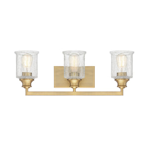 Savoy House - 8-1972-3-322 - Three Light Bath Bar - Hampton - Warm Brass