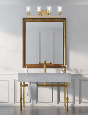 Savoy House - 8-1972-4-322 - Four Light Bath Bar - Hampton - Warm Brass