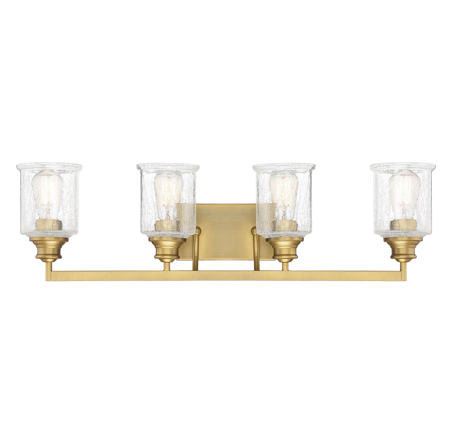 Savoy House - 8-1972-4-322 - Four Light Bath Bar - Hampton - Warm Brass