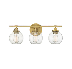 Savoy House - 8-4050-3-322 - Three Light Bath Bar - Carson - Warm Brass