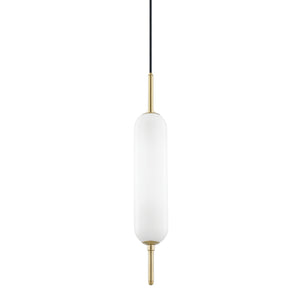 Mitzi - H373701-AGB - One Light Pendant - Miley - Aged Brass