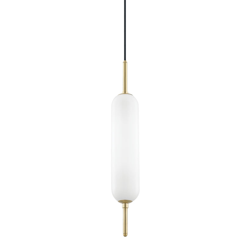 Mitzi - H373701-AGB - One Light Pendant - Miley - Aged Brass