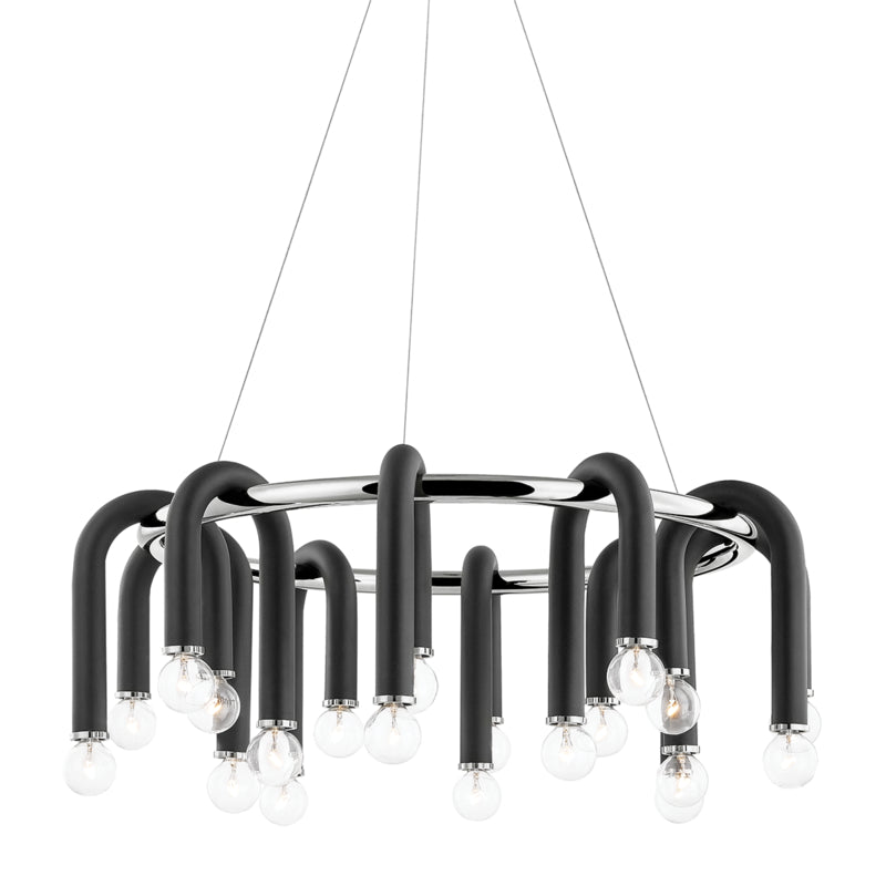 Mitzi - H382820-PN/BK - 20 Light Chandelier - Whit - Polished Nickel/Black