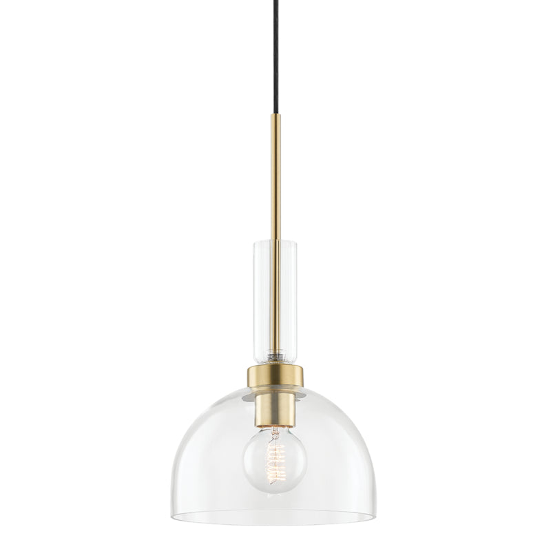 Mitzi - H384701-AGB - One Light Pendant - Tabitha - Aged Brass