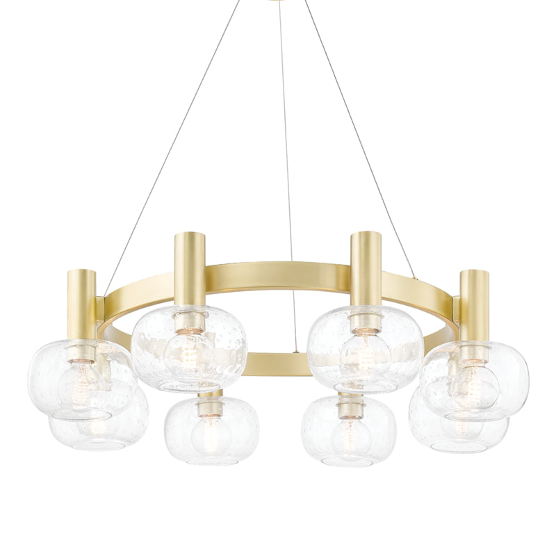 Mitzi - H403808-AGB - Eight Light Chandelier - Harlow - Aged Brass