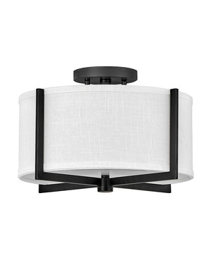 Hinkley - 41706BK - LED Semi-Flush Mount - Axis Off White - Black