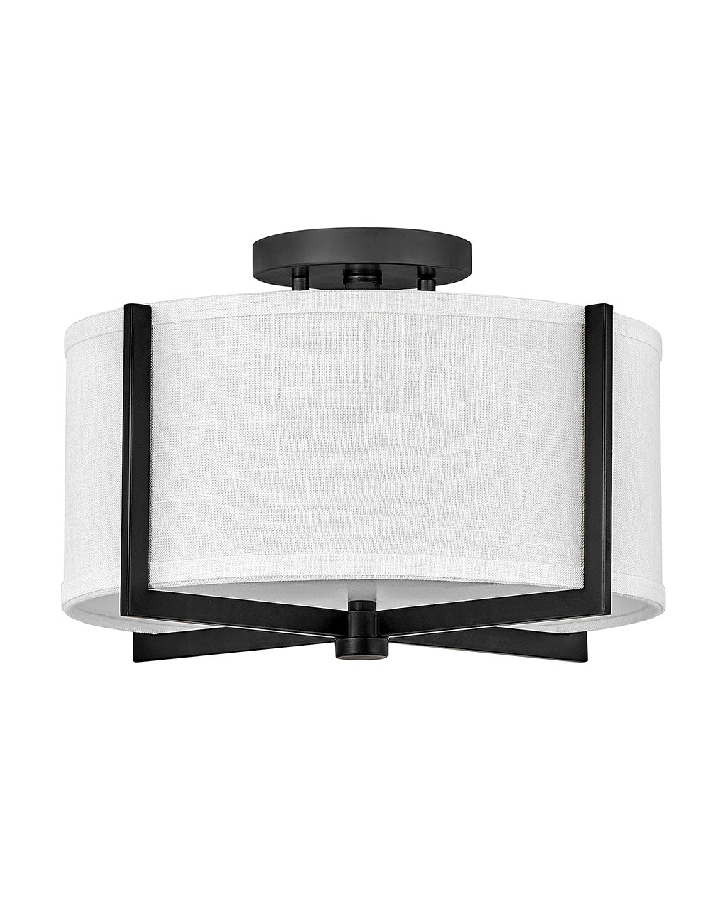 Hinkley - 41706BK - Semi-Flush Mount - Axis Off White - Black