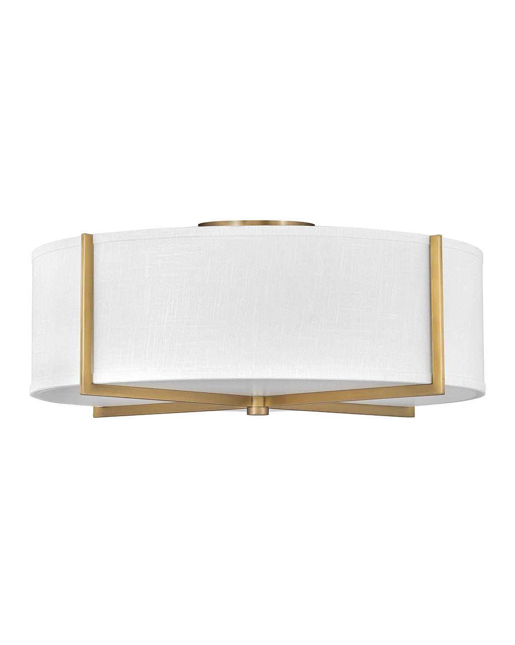 Hinkley - 41710HB - LED Foyer Pendant - Axis Off White - Heritage Brass