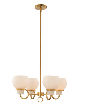 Kalco - 513071WB - Four Light Chandelier - Ascher - Winter Brass