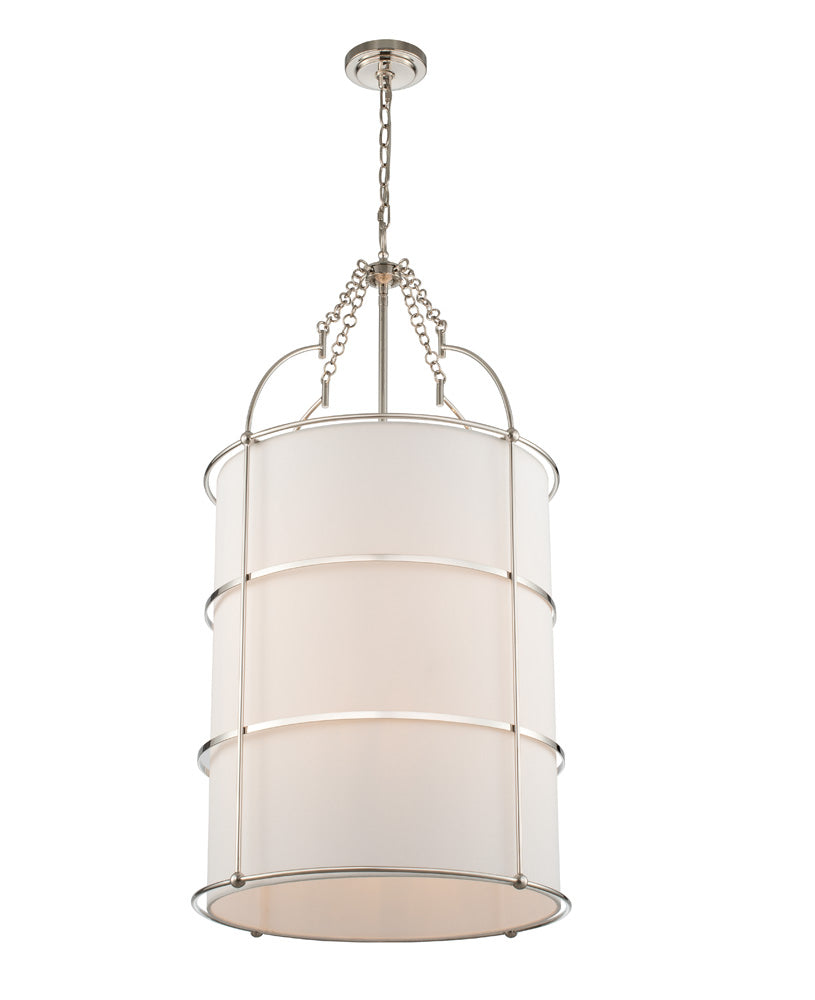 Kalco - 513252PN - Eight Light Foyer Pendant - Carson - Polished Nickel